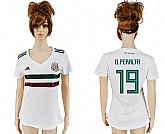 Women Mexico 19 O. PERALTA Away 2018 FIFA World Cup Soccer Jersey,baseball caps,new era cap wholesale,wholesale hats